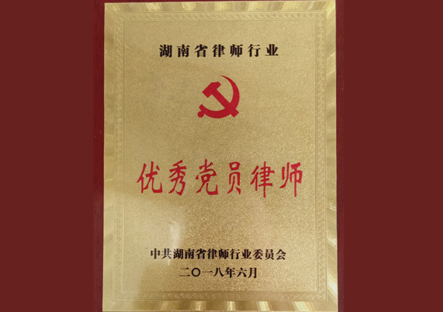2018年优秀党员律师